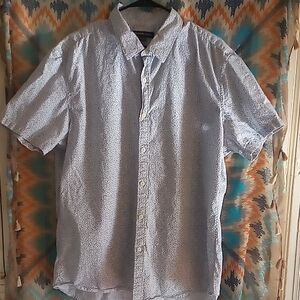 Michael Kors Light Blue Short-Sleeve Button-Down Shirt
